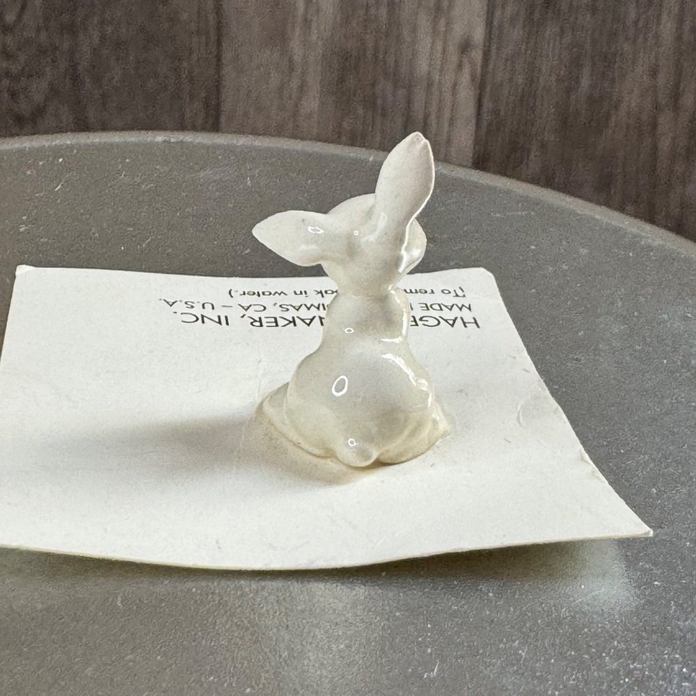 New Vintage Hagen Renaker Miniature Rabbit Bunny Figurine 1989 USA 1 1/8 inches - Picture 5 of 9